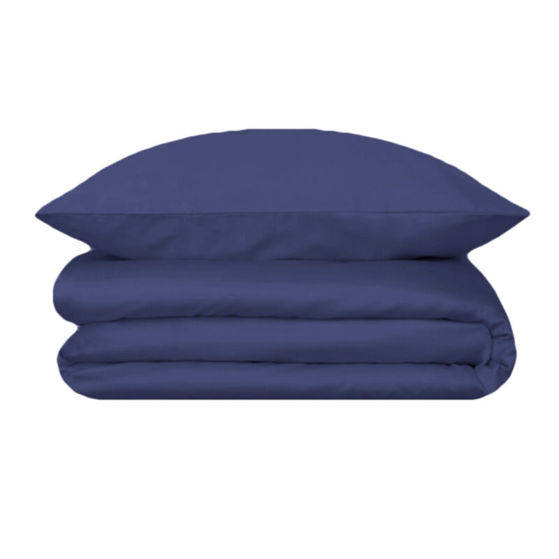 Mørkeblåt bambus sengetøj 140x200